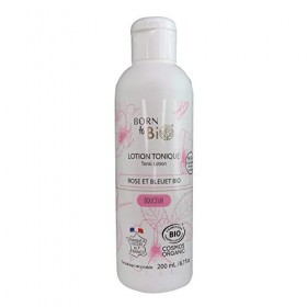 BORN TO BIO Lotion Tonique Rose et Bleuet Bio 200 ml, Bio certifié Ecocert Lotions Toniques