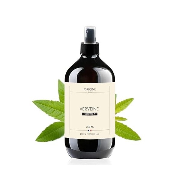 Origine Bio - Hydrolat De Verveine Citronnée Biologique 250 ml Spray - Eau Florale Tonique Et Apaisante - Fabrication Françai
