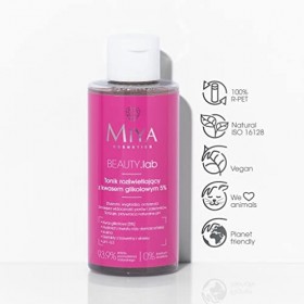 MIYA Cosmetics Beauty.Lab Tonique éclaircissant à lacide glycolique 5 % 150 ml