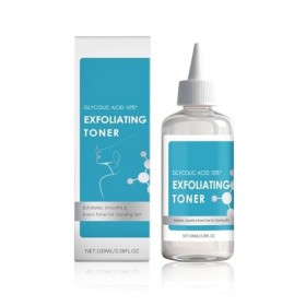 Glycolic Acid Exfoliating Toner, tonique exfoliant doux pour le visage à lacide glycolique, solution tonifiante pour un usag