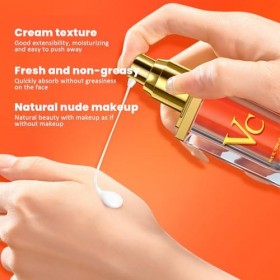 Crème tonifiante de maquillage à la vitamine C 30 g Maquillage rapide Crème hydratante éclaircissante pour le visage pour une