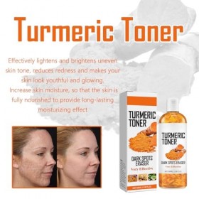 Tonique visage au curcuma – Élimine les taches brunes et hydrate contre le vieillissement cutané, tonique visage nourrissant ...