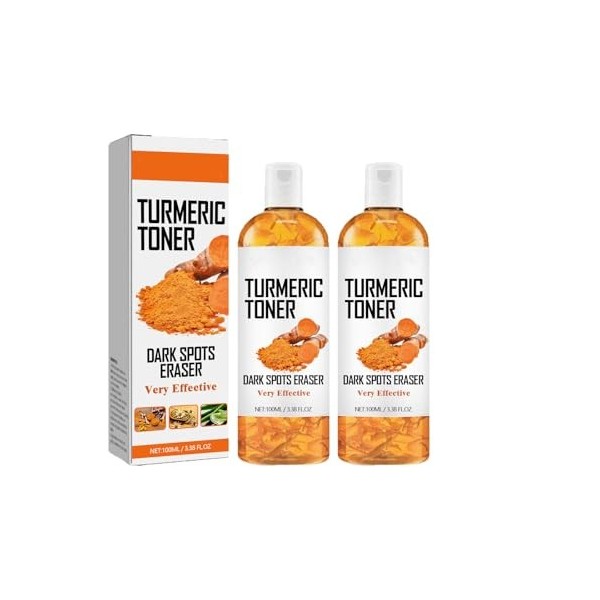 Tonique visage au curcuma – Élimine les taches brunes et hydrate contre le vieillissement cutané, tonique visage nourrissant ...