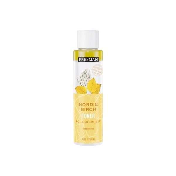 Freeman Birch Toner for Face, Shine Control for Oily Skin or All Skin Types, Facial Pore Minimizer