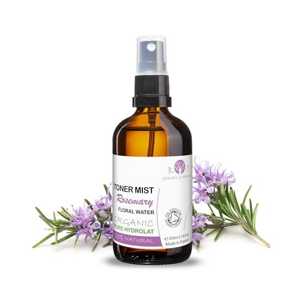 Nettoyant Facial à lhamamélis 250 ml Eau Pure dhamamélis Tonique Astringent Visage Peau Grasse, Mixte et Sensible Effet Ap Lo...