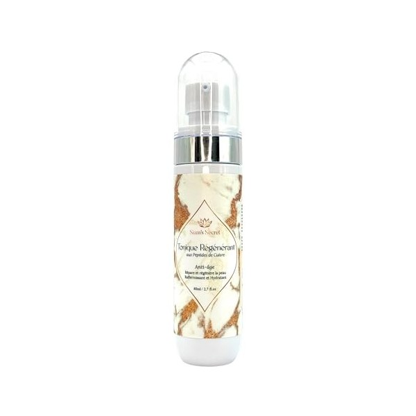 Siams Secret - Tonique Visage Régénérant Anti-Âge – Peptides de Cuivre – Raffermissant et Hydratant – 80ml