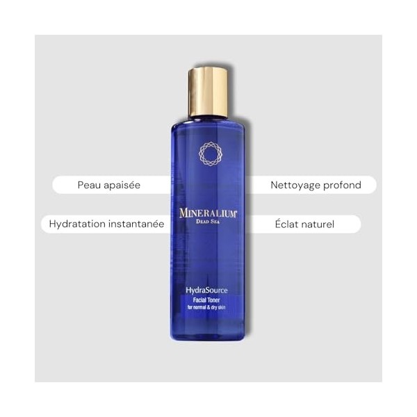 Mineralium - Tonique Visage Réjuvénant à lHamamélis pour Peaux Normales à Sèches - Apaise et Élimine les Impuretés - Enrichi