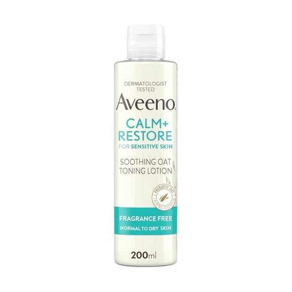 Aveeno Face Calm + Restore Lotion tonique apaisante Transparent 200 ml