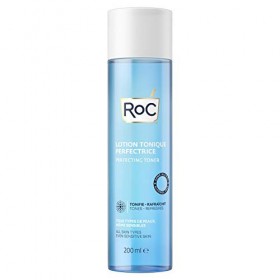 RoC - Tonique Perfecteur - Nettoyant Visage - Débouche les Pores - Sans Alcool - Tous Types de Peau - 200 ml Lotions Toniques