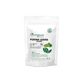 Poudre de feuilles de pudina/menthe Mentha 100 g – Pour la peau et les cheveux – Agit comme hydratant, nettoyant, tonifiant