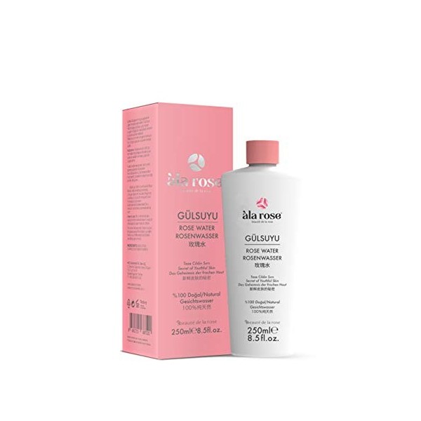 Eau de Rose/Rose Water% 100% végétalien 1 x 250 ML
