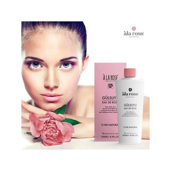 Eau de Rose/Rose Water% 100% végétalien 1 x 250 ML