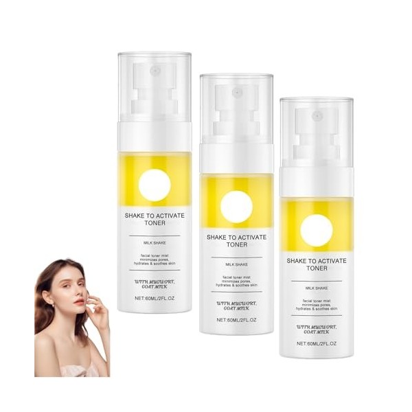 Tonique visage Milk Shake, brume tonique hydratante Milk Shake pour peaux sèches, spray léger pour minimiser les pores, apais...