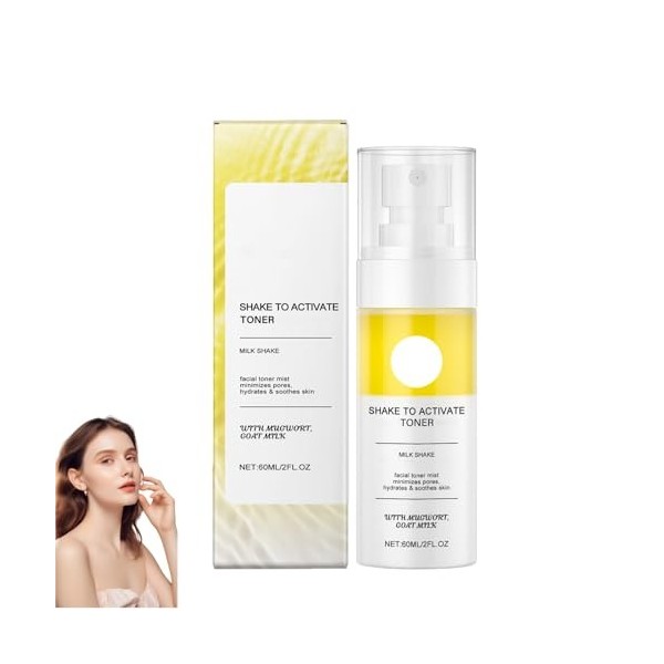 Tonique visage Milk Shake, brume tonique hydratante Milk Shake pour peaux sèches, spray léger pour minimiser les pores, apais...