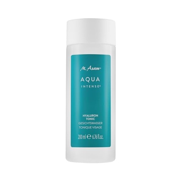 M. Asam AQUA INTENSE Hyaluron Tonic 200ml – Lotion Tonique Visage Hydratante Sans Parfum, Soin Visage Rééquilibrant & Rafra