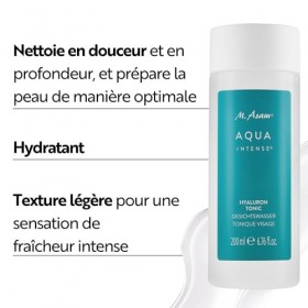 M. Asam AQUA INTENSE Hyaluron Tonic 200ml – Lotion Tonique Visage Hydratante Sans Parfum, Soin Visage Rééquilibrant & Rafra