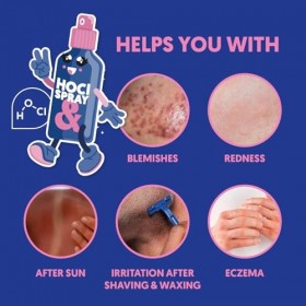 ANDbeauty HOCl Spray pour le visage - Tonique apaisant pour la peau à lacide hypochlorique - Tonique rafraîchissant et hydra