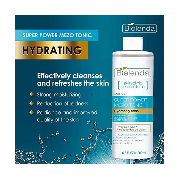 Bielenda Skin Clinic Professional Moistirizing Super Power Face Tonic 200ml