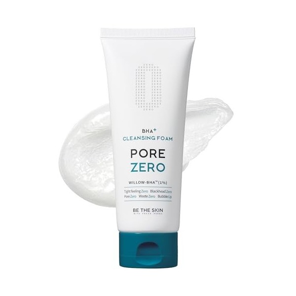 BE THE SKIN Mousse nettoyante BHA+ Pore Zero 5,07 fl oz / 150 ml | Nettoyant visage pour le soin des pores et le contrôle du 