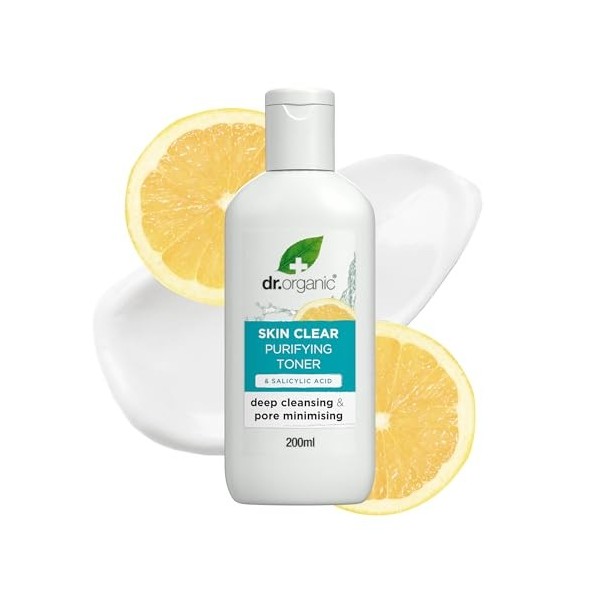 Dr. Organic Lotion Tonique Purifiante au lHuile de Tea Tree Bio Skin Clear 200 ml