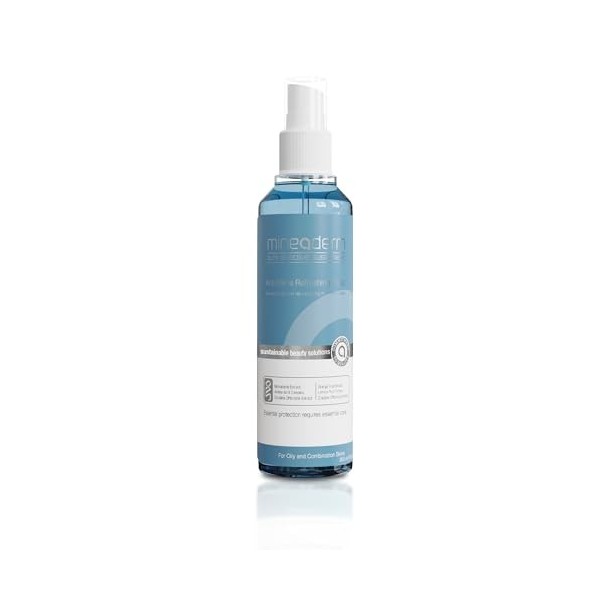 Mineaderm Tonique anti-brillance rafraîchissant pour le visage - Pour peaux grasses et mixtes - Avec niacinamide, aloe vera, 