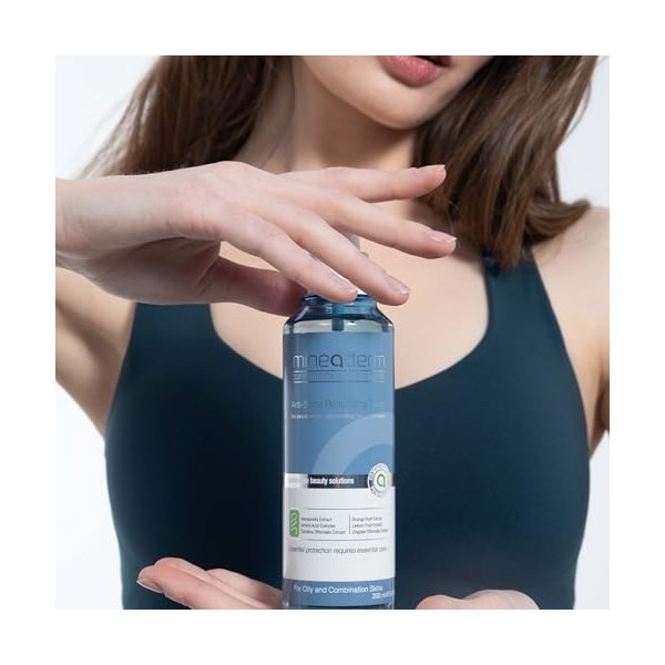 Mineaderm Tonique anti-brillance rafraîchissant pour le visage - Pour peaux grasses et mixtes - Avec niacinamide, aloe vera, 