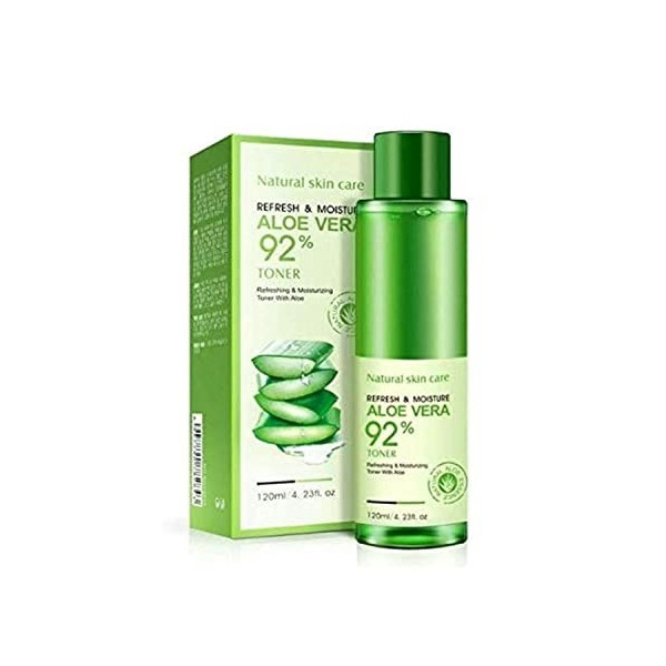 BIOAQUA 92% Aloe Vera Rafraîchir Toner Hydratant Soins de la Peau des Plantes Naturelles 120ml Lotions Toniques
