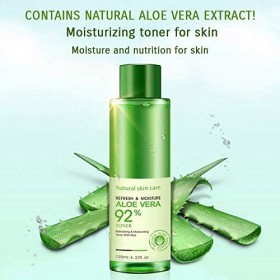 BIOAQUA 92% Aloe Vera Rafraîchir Toner Hydratant Soins de la Peau des Plantes Naturelles 120ml Lotions Toniques