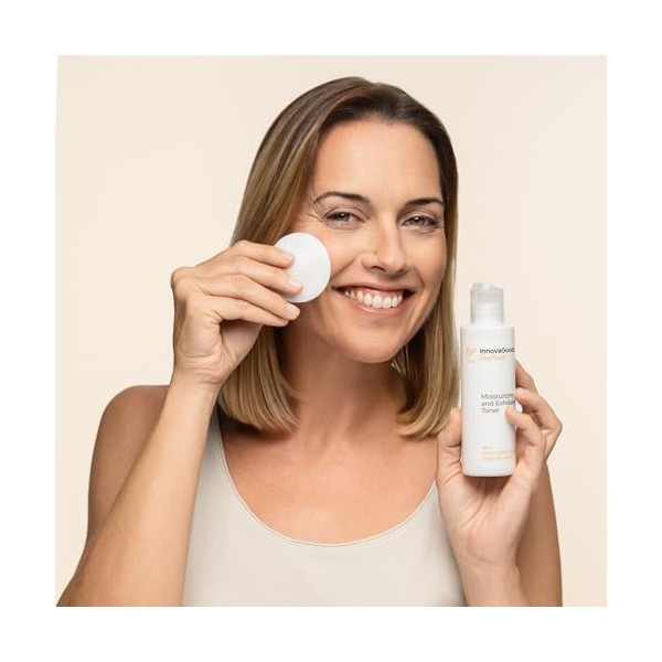 InnovaGoods® Tonico Crème hydratante pour le visage 150 ml Gommage visage avec riz, acide glycolique, acide lactique et acide...