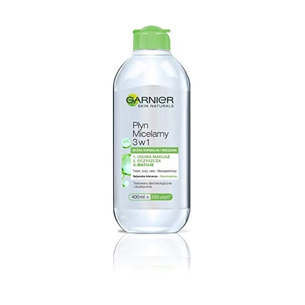 Garnier Skin Naturals Eau micellaire 3 en 1 pour peaux normales et mixtes 400 ml