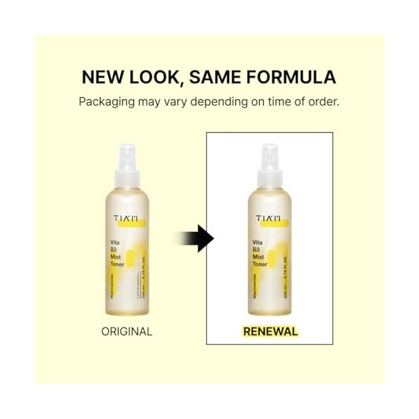 TIAM Vita B3 Mist Toner – Toner éclaircissant pour le visage | Brume hydratante pour le visage | Brume hydratante pour le vis