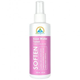 Rose Water Toner for Skin, Face & Hair, Pure Moroccan Rosewater Distilled from Rosa Damascena, Natural Organic Mist for Dry S