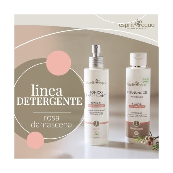 ESPRIT EQUO COSMESI BIOLOGICA - TONIQUE - Eau de rose de Damas - RAFRAICHISSANT PEAUX DELICATES ET SENSIBLES