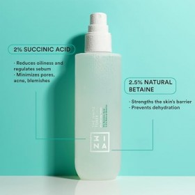 3INA MAKEUP - The White Toner - Toner Visage 2% Acide Succinique + 2.5% Bétaïne Naturelle - Lotion Tonique Visage Réduisant S
