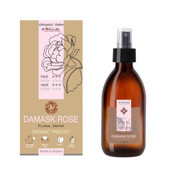 Bleu & Marine Bretania - Hydrolat Rose de Bulgarie Bio 250ml | Anti-âge, Rafraîchissant | 100% Naturel, Vegan | Parfait pour ...