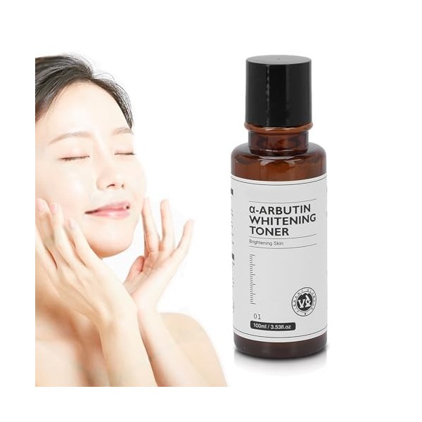Toner Blanchissant à Larbutine 100 Ml, Toner à Larbutine Hydratant en Profondeur à la Vitamine C, Eau éclaircissante pour l