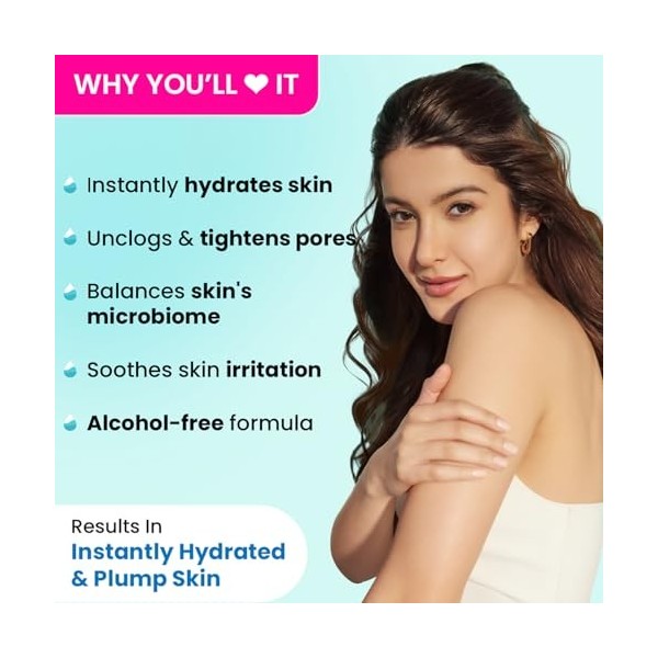 Dot & Key Tonique hydratant à leau de riz avec hyaluronique | Tonique à leau de riz pour peaux sèches, sensibles et grasses