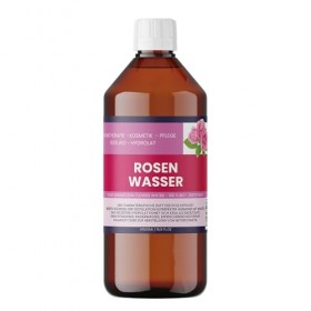 Nakobe Eau de Rose Bio 500ml - 100% Pure Rose Damascena Hydrolat pour Visage, Cheveux & DIY Cosmétique