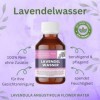 Eau de lavande bio 500 ml - 100 % pure hydrolat de lavande pour la peau, les cheveux et laromathérapie - Lavendula angustifo