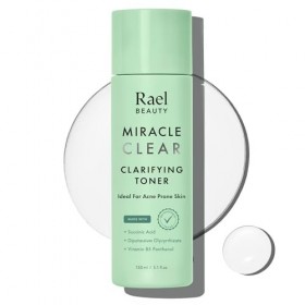 Rael Miracle Clear Toner Visage - Skincare Coreen, Réduit les Pores Dilatés, Anti-Imperfections, Peaux à Tendance Acnéique, G
