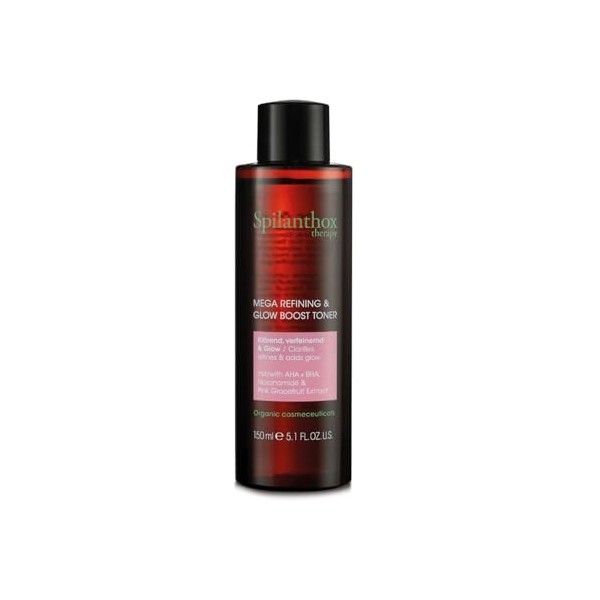Spilanthox therapy - Mega Refining & Glow Boost Toner - tonique pour visage aux acides AHA + BHA, niacinamide et extrait de p