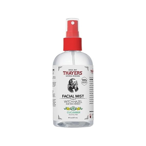 Thayers Lotion brume tonique douce - Concombre, Hamamélis & Aloe vera bio - hydratation & pores resserrés - sans alcool - san...