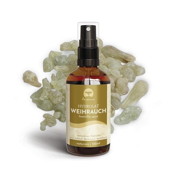 Levona Hydrolat dencens [100 ml] Eau dencens, tonique pour le visage, anti-boutons et anti-rides, comme leau de rose bio, 