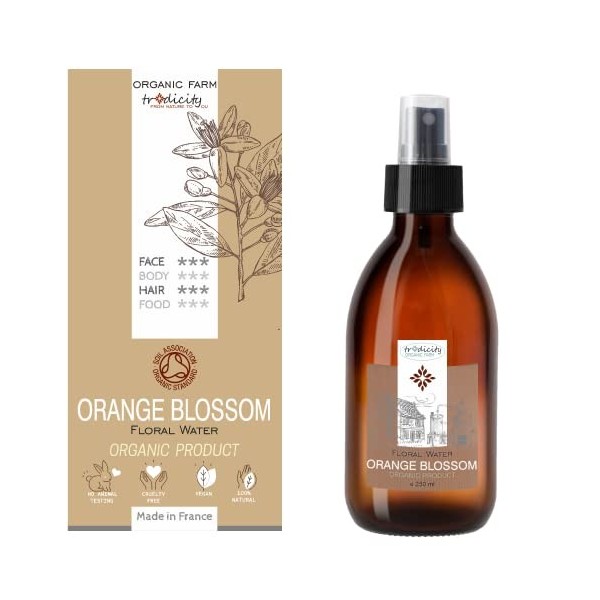 Eau Florale Romarin Bio 250ml | Hydrolat Peau Grasse | Tonique Visage, Spray Anti-Chute Cheveux | Brume Oreiller Astringente,...