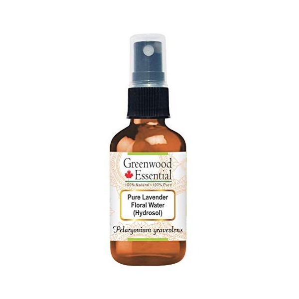Greenwood Essential Eau de géranium pure naturelle hydrosol Pelargonium graveolens 100 % qualité thérapeutique naturelle Lo...