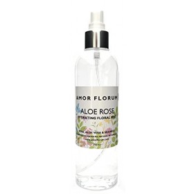 100% Naturel EAU HYDRATANTE - ALOE VERA & ROSE - 250ml - par AMOR FLORUM. Une Brume Naturelle et Apaisante pour le Visage, Co