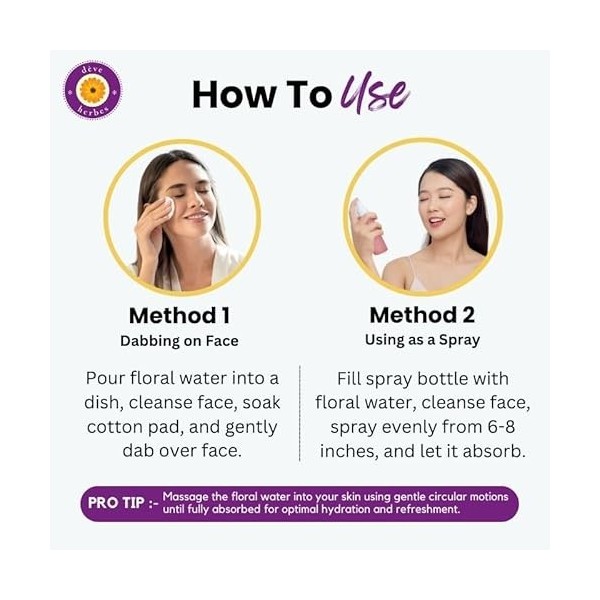 Eau florale pure de jasmin Deve Herbes Hydrolat Jasminum officinale 100% de qualité thérapeutique 100 ml 3.38 oz Lotions To...