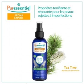 Puressentiel – Hydrolat de Tea Tree BIO – 100 pourcent Pure et naturelle - Ecocert – Peaux à imperfections – Peaux mixtes et ...
