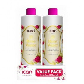 ican Eau de rose pure 100 % naturelle, hydratante et purifiante, 2 x 500 ml 1000 ml 
