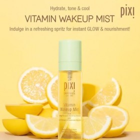 Pixi Beauty Vitamin-C Wakeup Mist | Brume Énergisante à la Vitamine C | Rafraîchit, Apaise et Réveille l’Éclat Naturel de la 